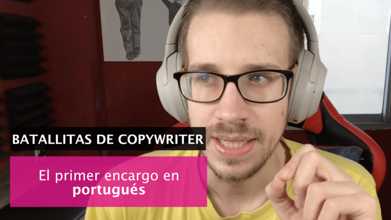 El primer día de un proyecto de copywriting que me mandaron en portugués